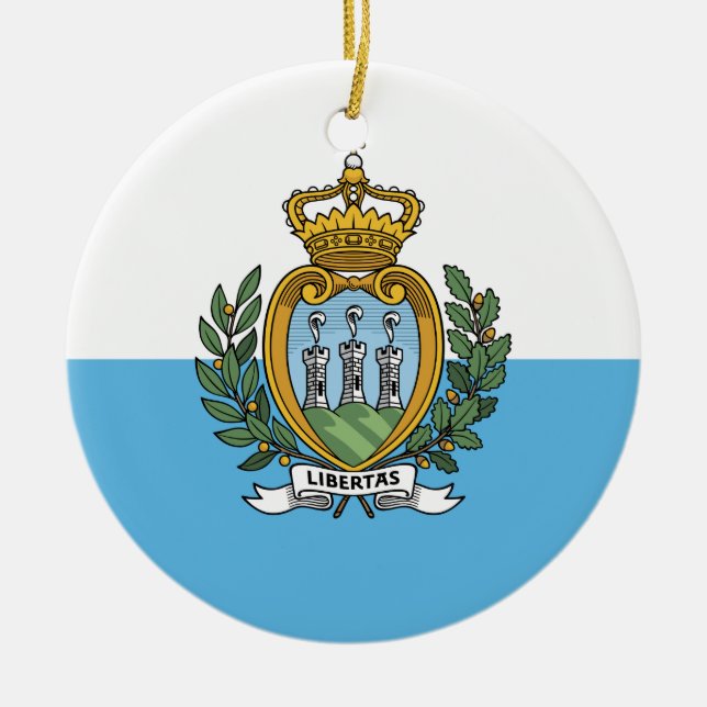 Sammarinesisk flagga Ornament (Framsidan)
