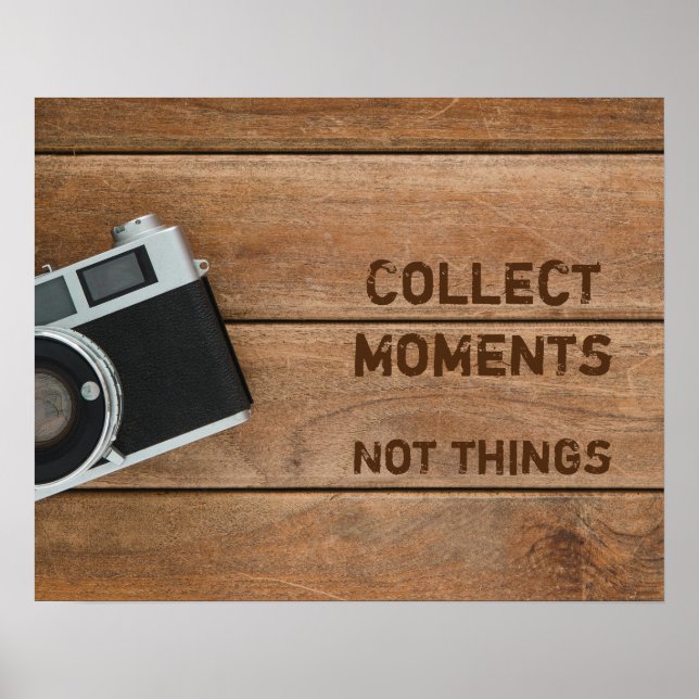 Sammeln Momente, nicht Dinge Poster (Framsidan)