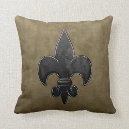 Sammet Fleur De Lis Kudde