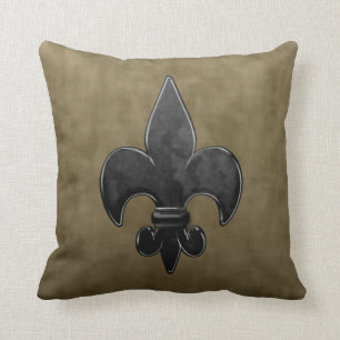 Sammet Fleur De Lis Kudde