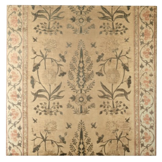 Sammetgolvspridning, Moghul, schahJahan period, 16 Kakelplatta (Framsidan)