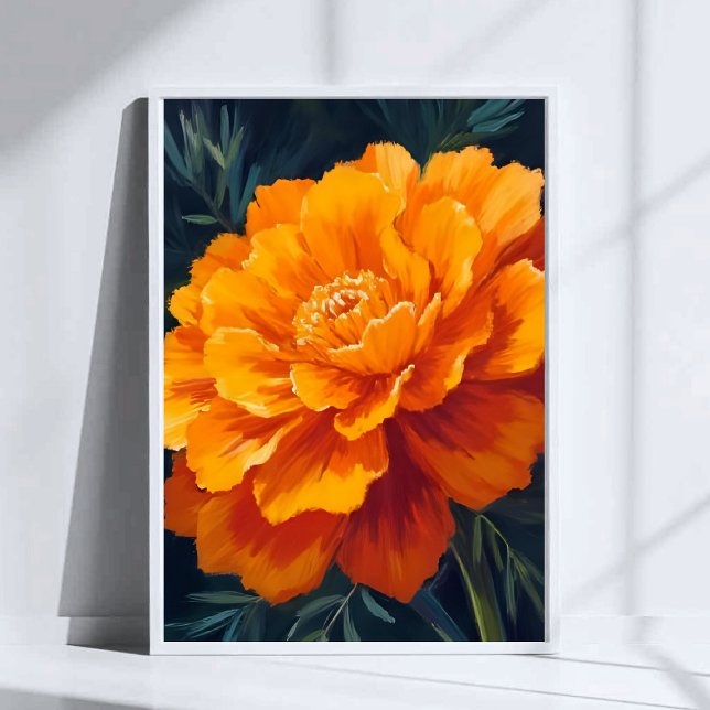 Sammetsblomma | Akvarell blom målning Poster (Skapare uppladdad)