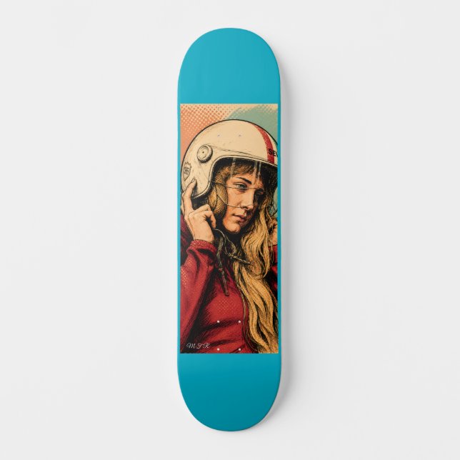 Sammetsfart Mini Skateboard Bräda 18,5 Cm (Framsida)