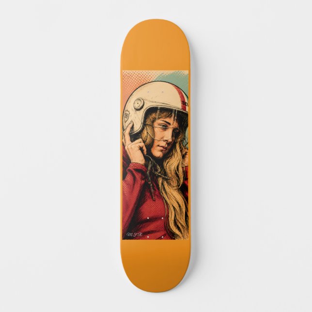 Sammetsfart Mini Skateboard Bräda 18,5 Cm (Framsida)