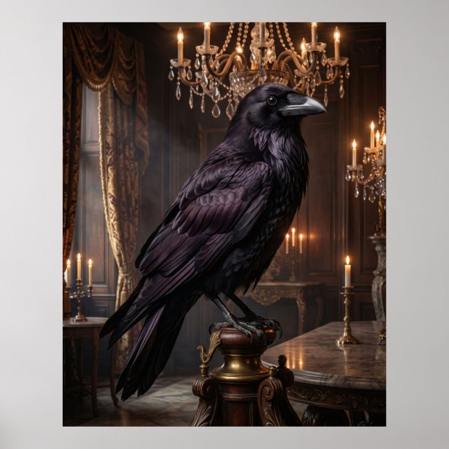 Sammetskronlampa Raven Poster (Framsidan)