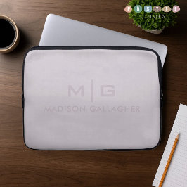 Sammetsljudande Pastell Lavendel Lila Färg Laptop Fodral
