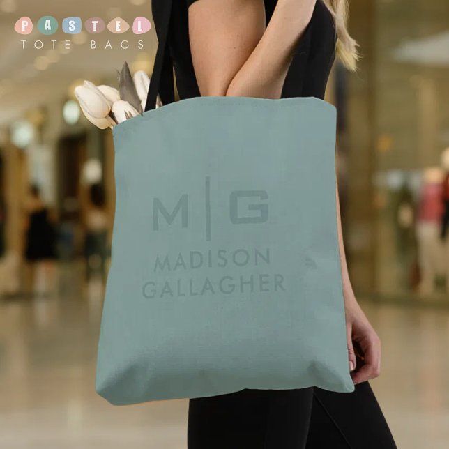 Sammetsljus Pastell Sag Moss Grön Färg Tygkasse (Solid Soft Light Pastel Sage Moss Green Color Tote Bag
)