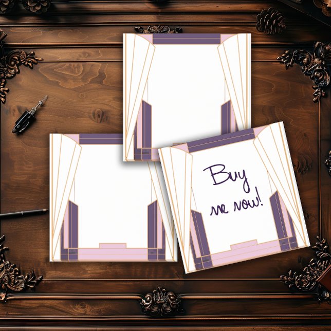 Sammetsnatt Geometrisk Art Deco-konst Post-it Block (Skapare uppladdad)