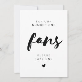 SAMMI Minimal Ta en fläkt Bröllopsskylt Inbjudningar