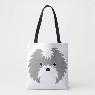 Sammy Hund Tote Bag (Grått) Tygkasse