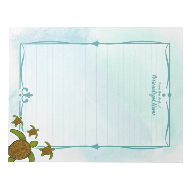 Sammy Sea Turtle Lining Anteckningsblock (Framsida)