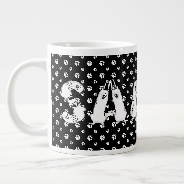 Sammy Spelling in Samoyed Hund Brev Jumbo Mugg (Vänster)