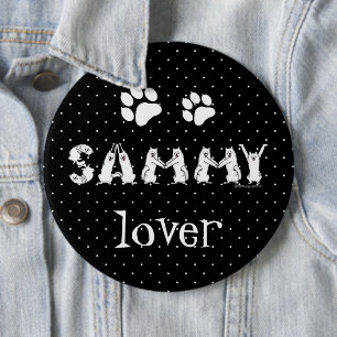 Sammy Spelling in Samoyed Hund Brev Knapp