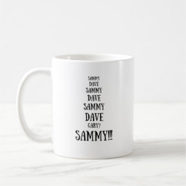Sammy versus Dave Funny Argument Kaffemugg