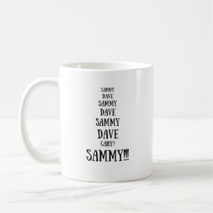 Sammy versus Dave Funny Argument Kaffemugg