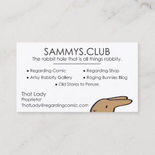 SAMMYS-KLUBB VISITKORT