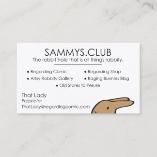 SAMMYS-KLUBB VISITKORT