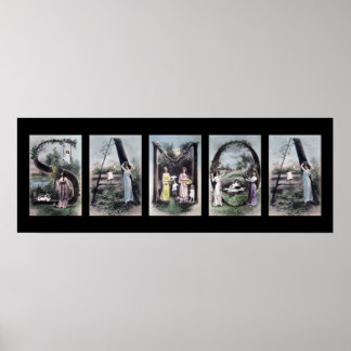 SAMOA Alphabet Brev Namn Art Poster