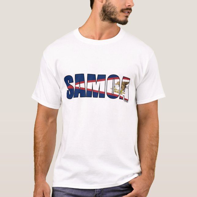 Samoa (American Samoa flagga) Tee Shirt (Framsida)