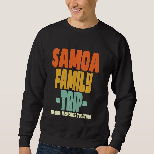 Samoa Family Resa Vacation Samoa Lång Ärmad Tröja (Framsida)