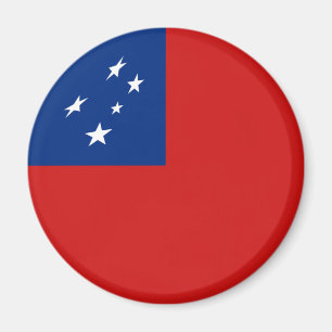 Samoa Fisheye Flagga Magnet