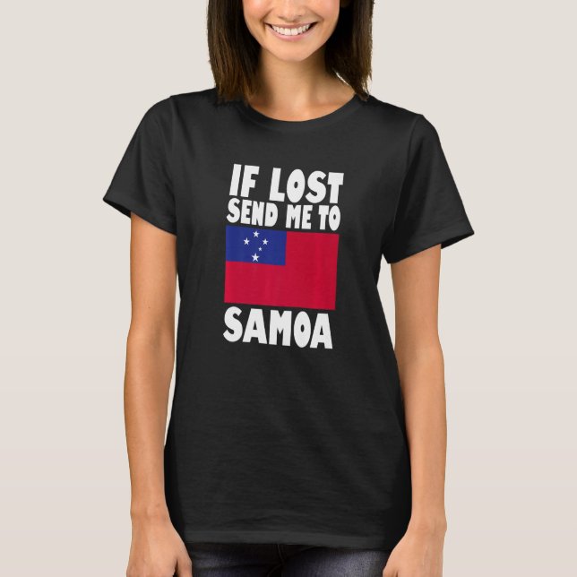 Samoa Flag Design  If lost send me to Samoa Premiu T Shirt (Framsida)