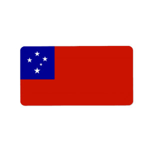 Samoa flagga adressetikett