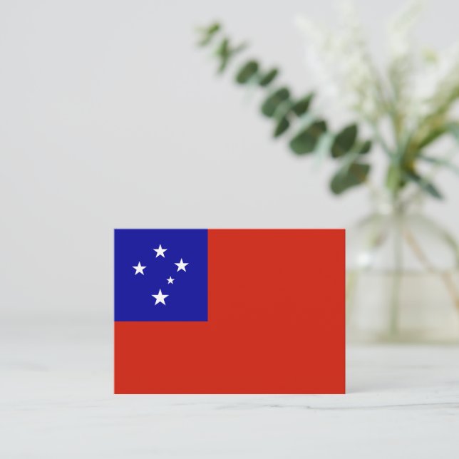 Samoa flagga anteckningskort (Stående Fram)