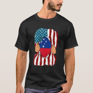 Samoa Flagga Blood Inside Me Home Pride Samoan Ame T Shirt