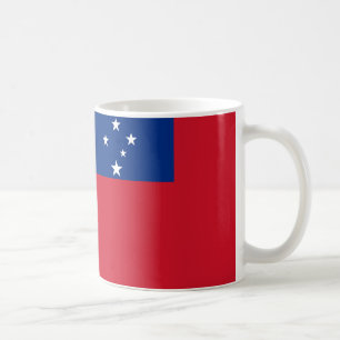 Samoa Flagga Ceramic Coffee Mugg