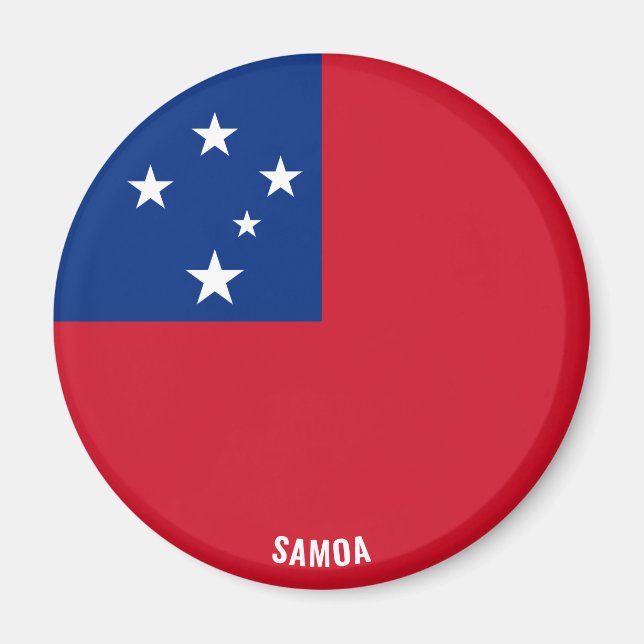 Samoa Flagga Charming Patriotic Magnet (Framsidan)