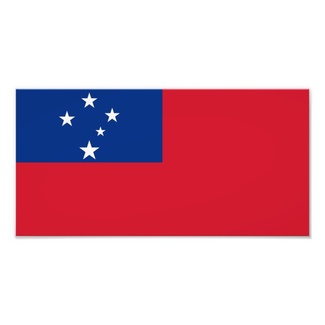 Samoa Flagga Fototryck (Framsidan)