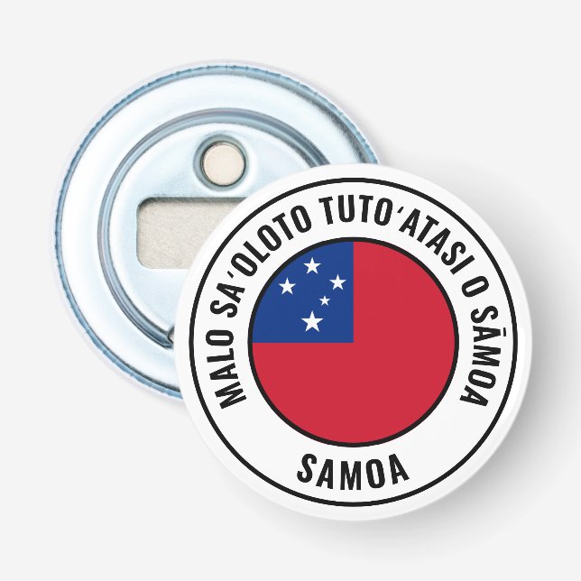 Samoa Flagga Gorgous Patriotic Flaska Open Flasköppnare (Framsidan)