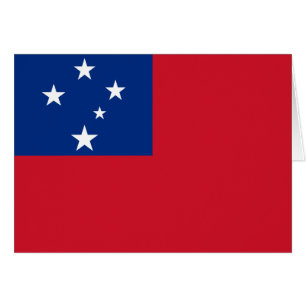 Samoa flagga hälsningskort