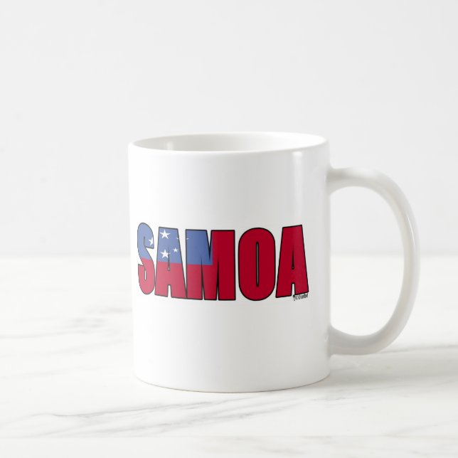 Samoa flagga kaffemugg (Höger)