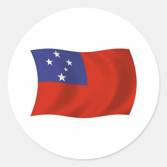 Samoa Flagga Klistermärke (Framsida)