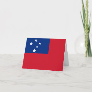 Samoa Flagga Kort