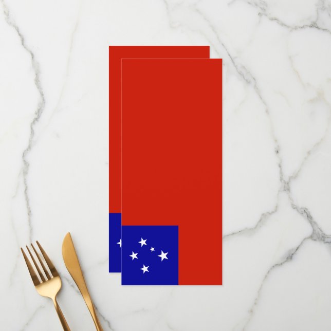 Samoa flagga meny (Fram/Back In Situ)