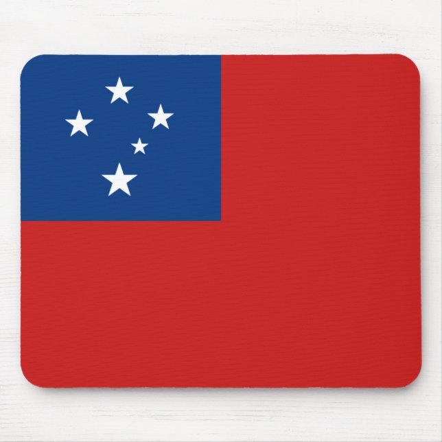 Samoa Flagga Mousepad Musmatta (Framsidan)