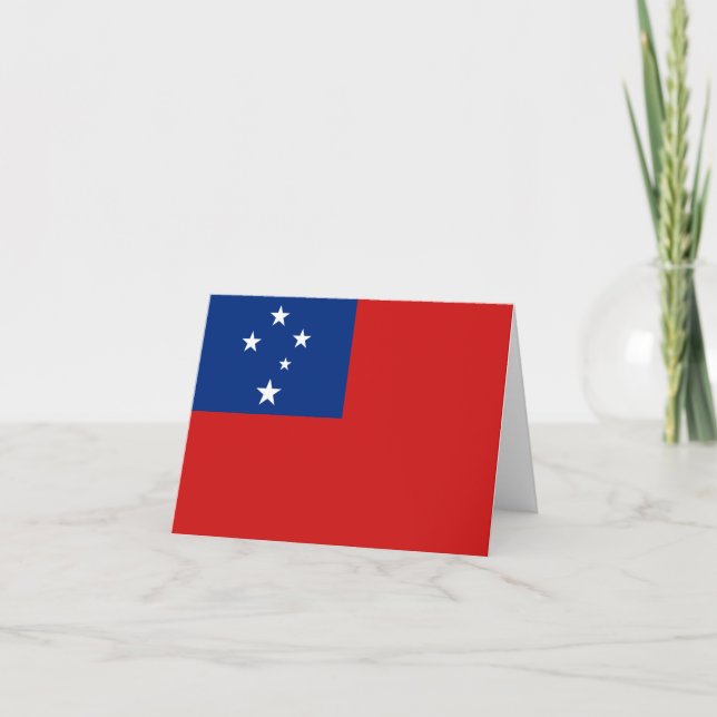 Samoa Flagga Notekort Kort (Framsida)