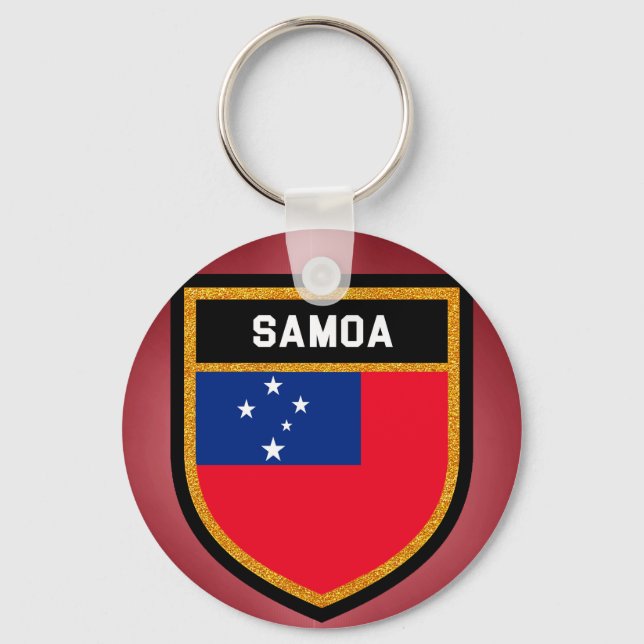 Samoa Flagga Nyckelring (Framsida)