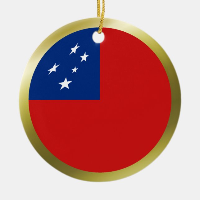 Samoa Flagga Ornament (Framsidan)