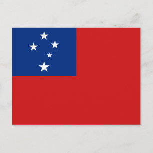 Samoa Flagga Postcard Vykort