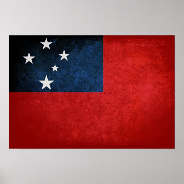 Samoa Flagga Poster (Framsidan)