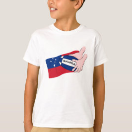 Samoa Flagga Rugby Boll Pass Tecknad Tröja