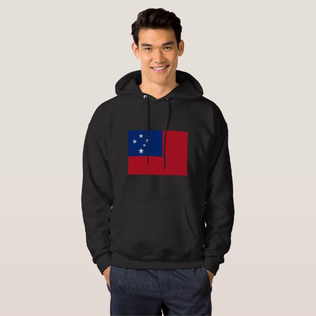 Samoa Flagga Sweatshirt Med Luva (Hel framsida)