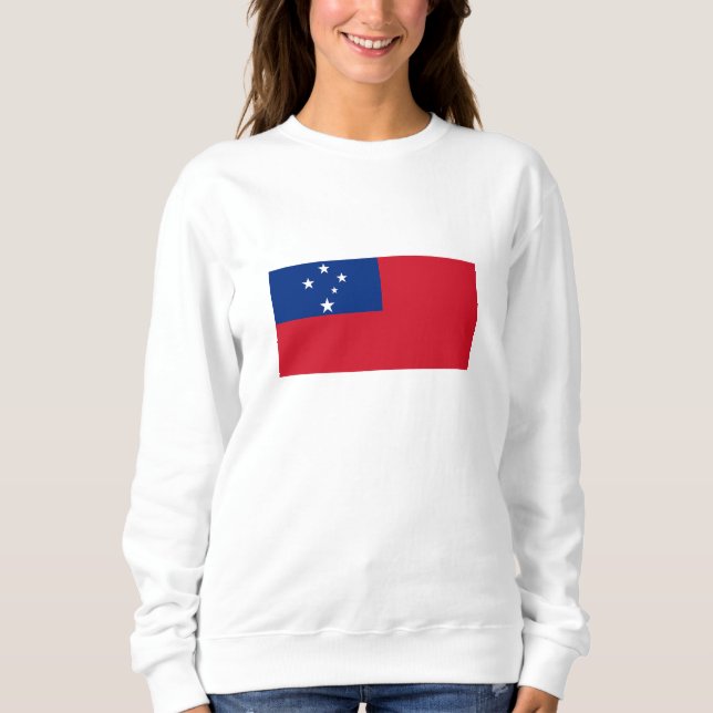 Samoa Flagga T Shirt (Framsida)
