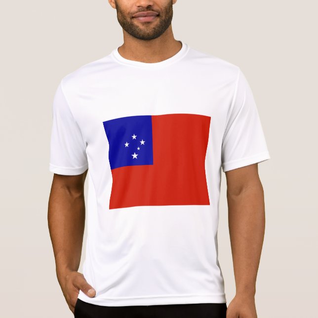 Samoa flagga t shirt (Framsida)