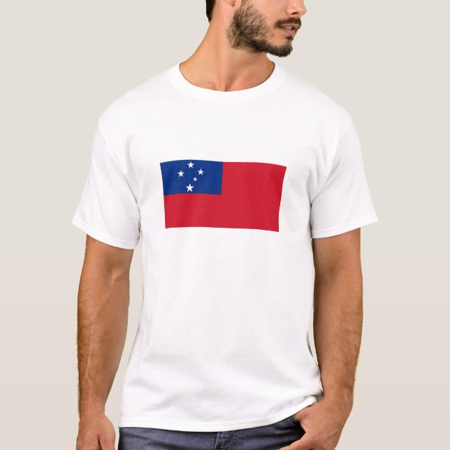 Samoa Flagga T Shirt (Framsida)