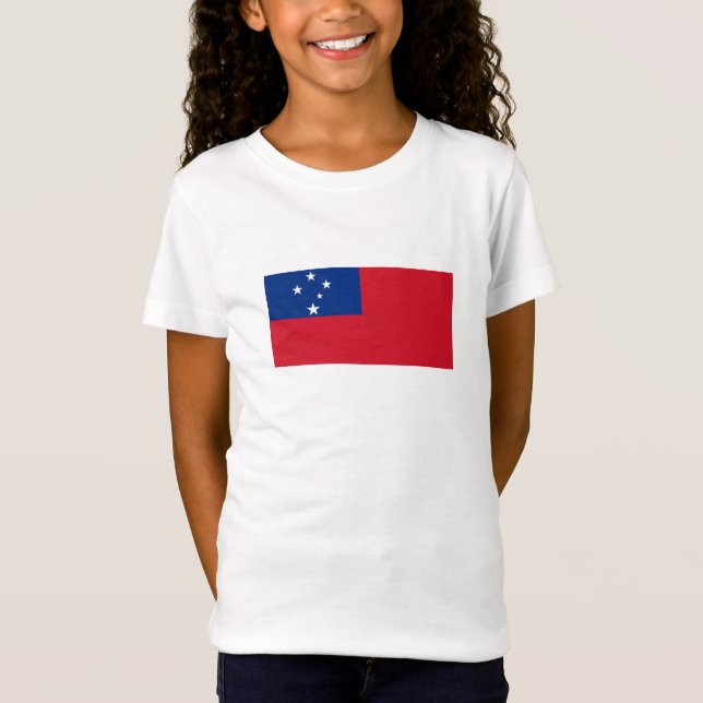 Samoa Flagga T Shirt (Framsida)